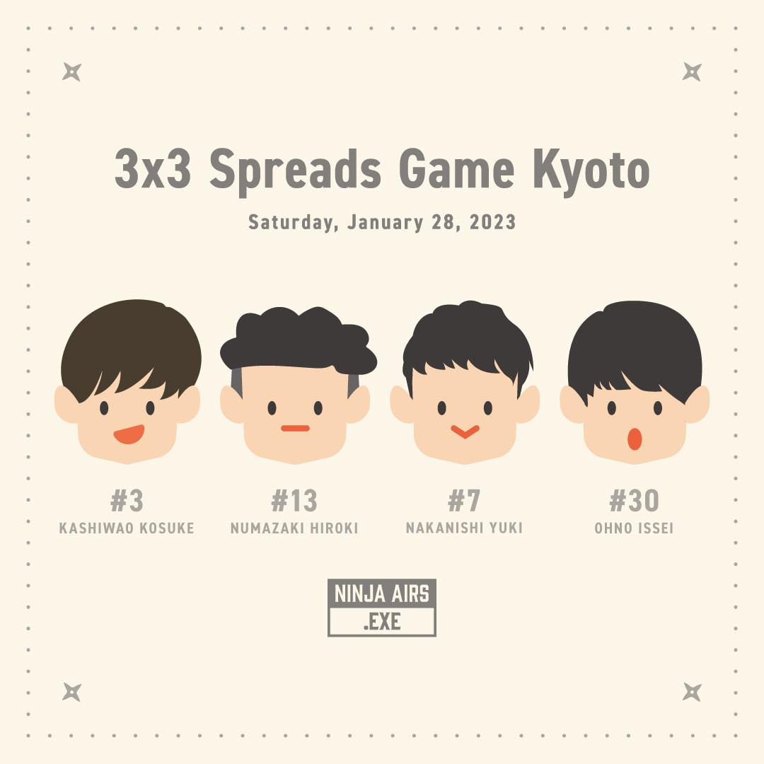 3x3 Spreads Game Kyoto のロスター・試合情報でござる！ のロスター 画像